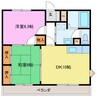 パステル21 2DKの間取り