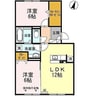 カーサグランデ三島 1LDKの間取り