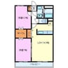 Winn　Gracia弐番館 2LDKの間取り