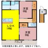 ガーデンコートアルテミス 2LDKの間取り