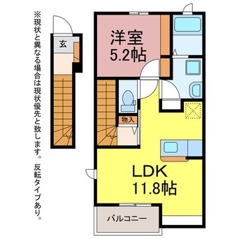 間取図 レジデンス岩田B