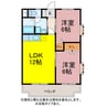 ヴィンテージ本多Ⅲ 2LDKの間取り