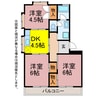 アマンレジデンス 3DKの間取り