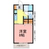 アミー 1Kの間取り