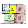 カーサ豊橋 3DKの間取り