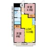 フォンテーヌⅡ 2LDKの間取り