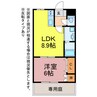 コーポブランシェ 1LDKの間取り