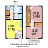 ハートブランシェ 2LDKの間取り