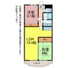 NH菰口 2LDKの間取り