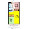 NH菰口 2LDKの間取り