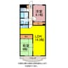 NH菰口 2LDKの間取り