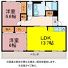 アヴァンセ山本 2LDKの間取り