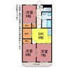 フリーダムコート弐番館 3DK+Sの間取り