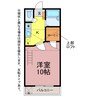 セザンヌ内張 1Kの間取り