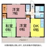 セレーブル春日 3DKの間取り