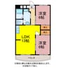 オリエンタルハイツ 2LDKの間取り
