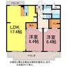 リヴァージュ菰口 2LDKの間取り