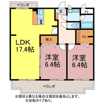 間取図 リヴァージュ菰口