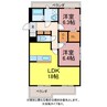 リヴァージュ菰口 2LDKの間取り