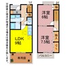 ボヌール多米 2LDKの間取り