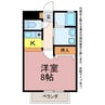 ユトリロ柱九番町２ 1Kの間取り