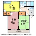 シルクヴェールフジBの間取図