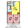 シンフォニー 2LDKの間取り