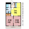 たんぽぽハウスＡ・Ｂ 2DKの間取り