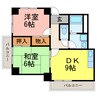 グランビスタ向山 2DKの間取り