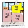 フレグランス柳 2DKの間取り