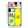エルカーサⅡ 2LDKの間取り