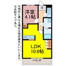 エスポワールハイム 1LDKの間取り