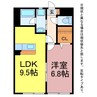 サングレイス 1LDKの間取り