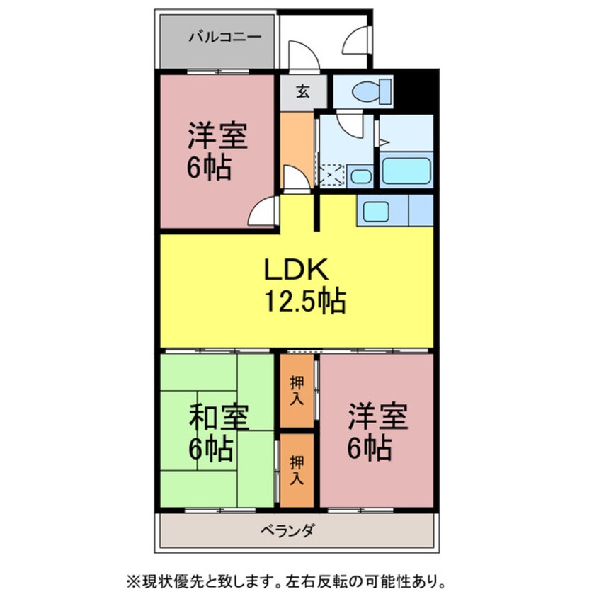 間取図 サニークエスト77