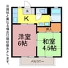 ライブ南瓦153 2Kの間取り