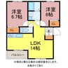 リージェンツパーク 2LDKの間取り