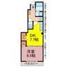 ガーデンコートＯＺ 1DKの間取り