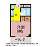 サンシャイン瓦町 1Kの間取り