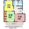 プルミエール1 2DKの間取り
