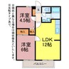 ビーライン浅野B・D・E 2LDKの間取り
