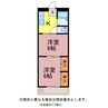 マンションツツジ 2Kの間取り