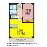 プレステージ天 1LDKの間取り