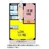 プレステージ天 1LDKの間取り