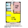 プレステージ天 1LDKの間取り