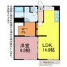タウニィ神ノ輪　Ａ・Ｂ棟 1LDKの間取り