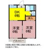 ノースヴィレッジはしぐち 2DKの間取り