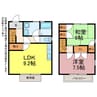フローレス 2LDKの間取り