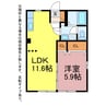 コーポシャイニング 1LDKの間取り