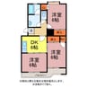 サンハイツ大岩 3DKの間取り