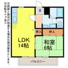 ユトリロ大岩 1LDKの間取り